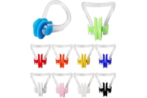 10 Colors Swimming Nose Clip, Waterproof Silicone Nose Clip Swim Nose Plug Swim Training Nose Clip for Kids and Adults