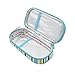 Goldwheat Insulin Cooler Travel Case Diabetic Medication Organizer Medical Cooler Bag with 2 Ice Pack Waterproof and Insulation Liner, Light Blue