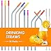 Lunlida Stainless Steel Straws Set of 10, Reusable Metal Drinking Straws for 20 30 OZ Yeti Tumbler, RTIC, Tervis, Ozark Trail, Starbucks, Mason Jar with Silicone Tips (5 Straight+5 Bent)