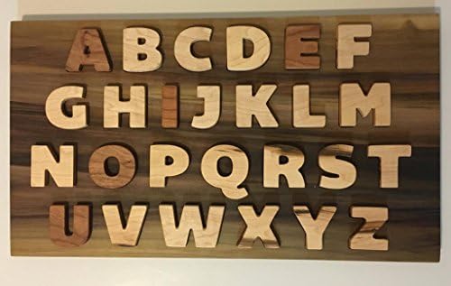 Wooden Letters with alphabet puzzle board