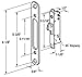 FPL #3-45-S Sliding Glass Door Replacement Mortise Lock with Adapter Plate, 5-3/8” Screw Holes, 45 Degree Keyway- Satin Nickel Finish