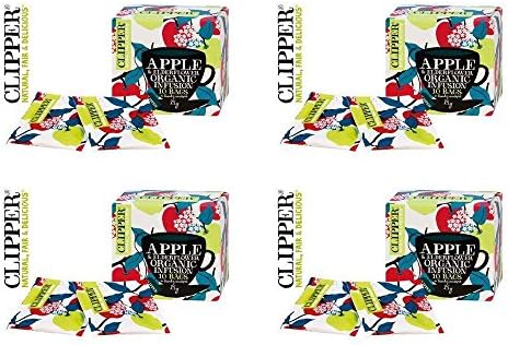 (4 PACK) - Clipper Apple &amp; Elderflower Infusion - Organic| 10 Envelope Envelopes |4 PACK - SUPER SAVER - SAVE MONEY