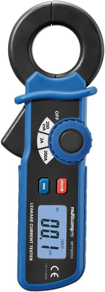 MULTICOMP PRO Mini AC Leakage Current Meter MP780050 High-Resolution 200A