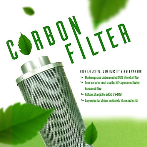 VIVOSUN-6-Inch-Air-Carbon-Filter-Odor-Control-with-Australia-Virgin-Charcoal-for-Inline-Fan-Pre-filter-Included-400CFM