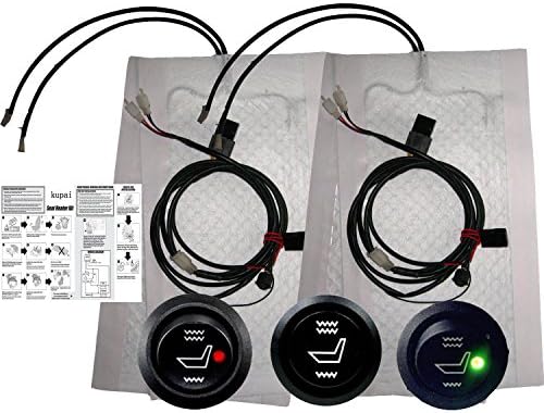 3 Years USA Warranty Carbon Fiber Seat Heated Kit Round Switch - 2 Seats