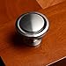 South Main Hardware 10-Pack, SH3055-SN-10 Modern Round Pull Knob, 1-1/4