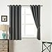 Sleep Well Curtains Blackout Toxic Free Energy Smart Thermal Insulated,52 W X 63 L Inch,Grommet Top,Set of 2 Panels with Bonus Tie Back(Charcoal Grey)