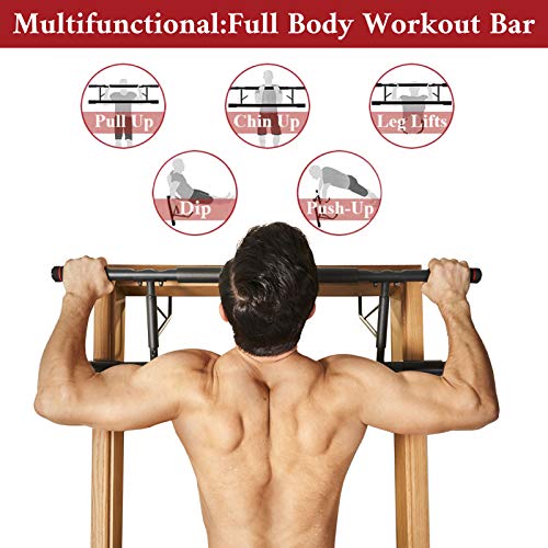 SIEBIRD Pull Up Bar for Doorway No Screw, Multi-Gym Chin Up Bar with Smart Hook Technology, Portable Home Gym Equipment… - Image 2