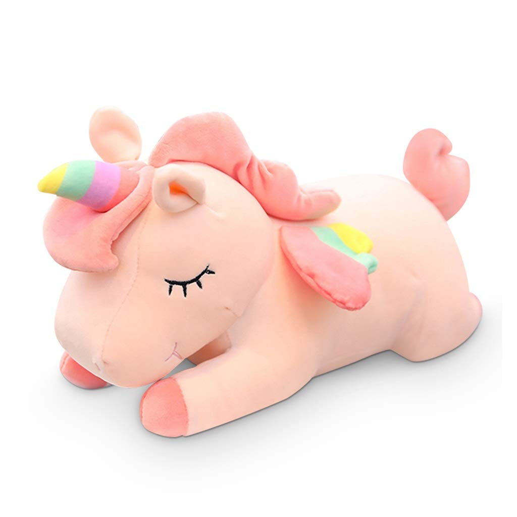 Plush Toy PillowsPlush Toy Stuffed Animal Home Decorations Unicorn Doll Pillow Full Down Cotton Pad Birthday Present (Color : Pink, Size : 100cm)