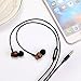 ELFINEAR Wood Earphones in-Ear Earbuds Hi-Fi Stereo Headphones for iPhone iPad iPod Samsung Galaxy and More Android Smartphones Compatible with 3.5 mm Headphone Earpods Black