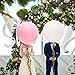 36 Inch Giant Latex Balloon Pearlescent White (Premium Helium Quality) Pkg/6 by NYKKOLA