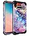 Casetego Compatible Galaxy S10 Case,Floral Three Layer Heavy Duty Hybrid Sturdy Armor Shockproof Full Body Protective Cover Case for Samsung Galaxy S10,Purple Mandala