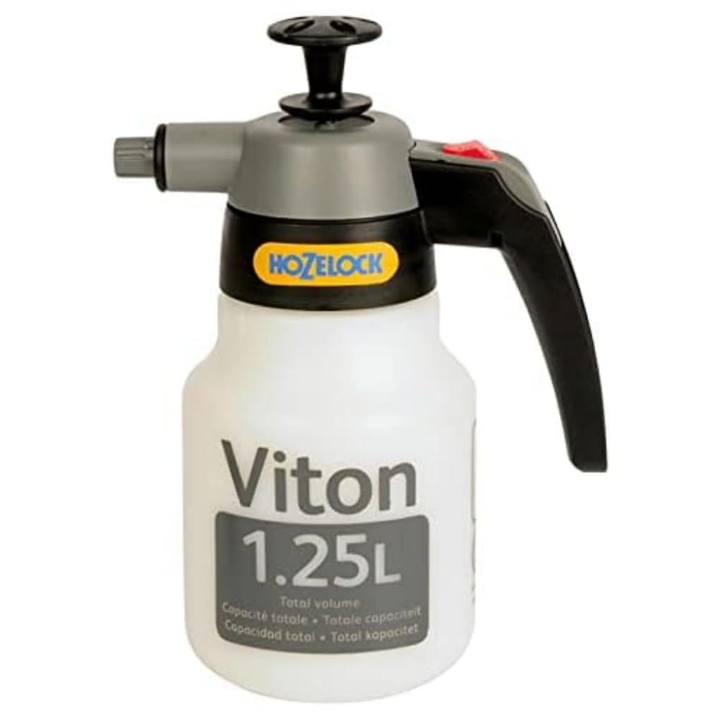 HOZELOCK - Pressure Sprayer Viton Plus 1.25L : Ideal for Strong Treatments, Equipped with Viton Fluoroelastomer Seals, Stainless Steel Pumping Stem, Continuous Spray Function [5102P0000]