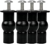 Mclcvp7re 4 Pack Universal Toilet Seat Screws Hinges Bolts Fittings Black view 8