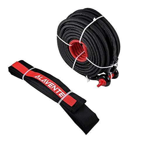 ALAVENTE 95ft x 3/8" Synthetic Winch Rope Line Cable 20500 lb. with Protective Sleeve for ATV UTV Truck Boat Ramsey【Upgrade Version】 - Thumbnail 7