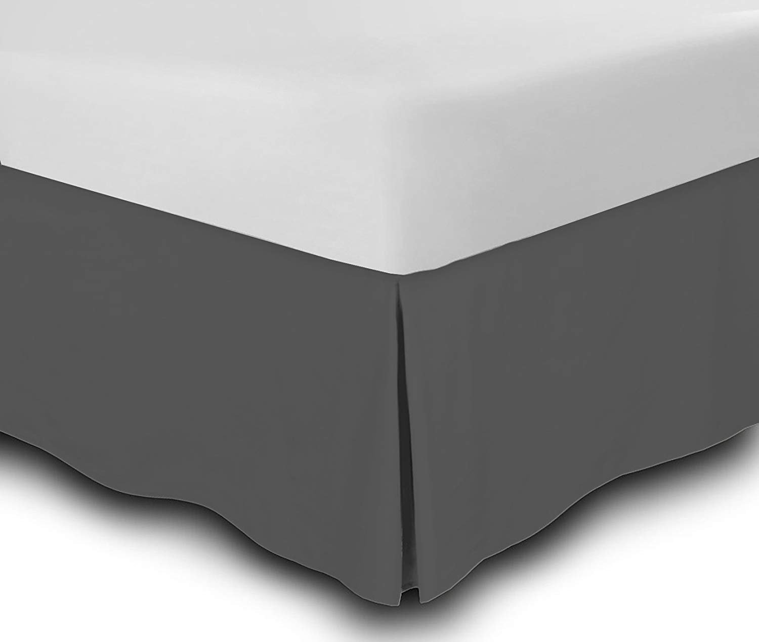 Bedding Fits Upto 21 Inch Drop Fall Length King Size Solid 100 Egyptian Cotton Srp Linen 1 Pc Split Corner Bed Skirt Dust Ruffle Color White Home Kitchen