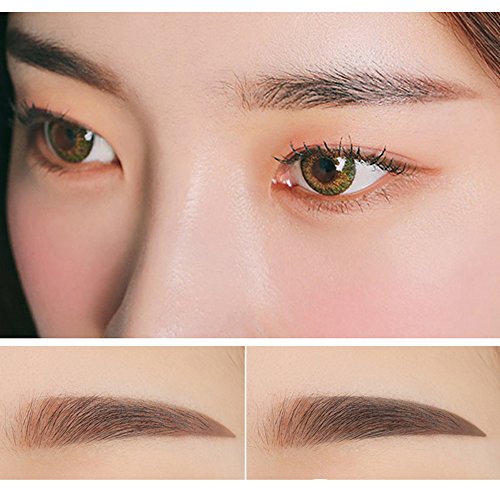 Hisight Brow Eyebrow Stamp - Enhancer Straight United Eyebrow Powder Natural Perfect Eyebrows shapein 3 Seconds (Dark Brown)