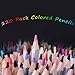 SUDEE STILE Colored Pencils 120 Unique Colors (No Duplicates) Art Drawing Colored Pencils Set with Case with Sharpener