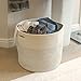 Storage Basket Extra Large Cotton Rope Woven 17?x15? Home Organizer Baskets Hand Woven Decorative Basket to Be Used As Laundry Hamper, Baby Toys Bin, Craft Storage Bin, Toddler Clothes Basket Bag
