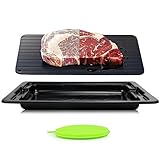 MysThaw Defrosting Tray + Drip Tray - Quick & Natural Way to Defrost Frozen Foods without Electricity | Fast Thawing Plate, Easy to Clean with Sponge, (3pcs Set)