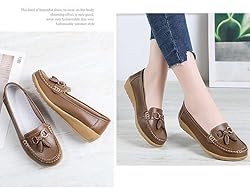 Women's Genuine Leather Platform Loafers Classic