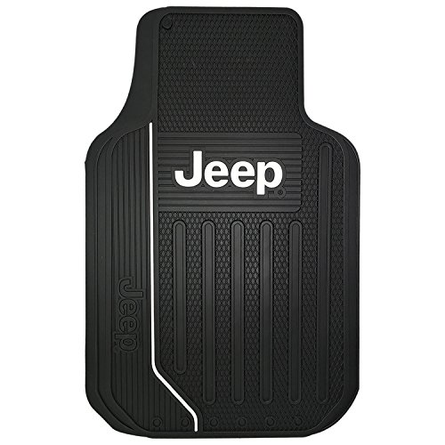U.A.A. INC. 4PC Plasticolor Black Jeep Elite Heavy Duty Rubber Front Rear Floor Mats