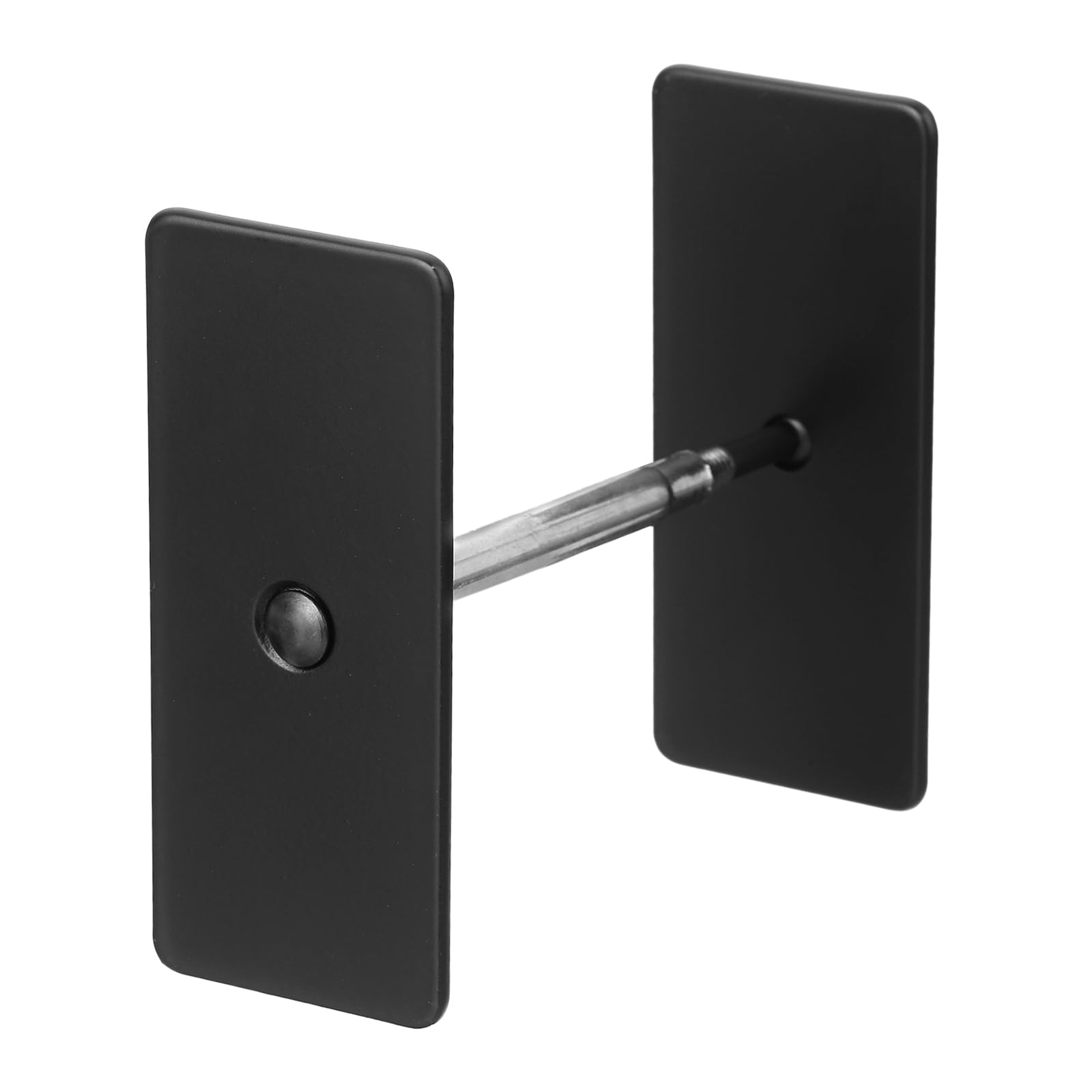 PATIKIL Door Hole Cover Plate, 2 13/16 Inches Zinc Alloy Cuboid Deadbolt Cover Plate Door Reinforcement Plate for Door Hole Filling (Black 70x30mm)