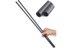 CNCARBONFIBER 2pcs 600MM Length Carbon Fiber Tube 12x10x600MM,10~50MM Available,3K Roll Wrapped Twill Matte Finish