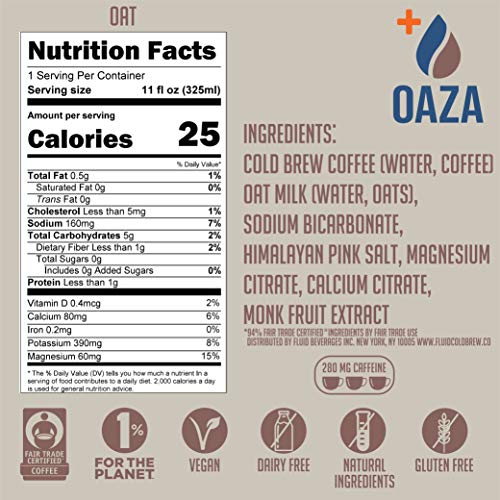 OAZA Electrolyte Infused Cold Brew Hydrate Your Coffee Premium Cold