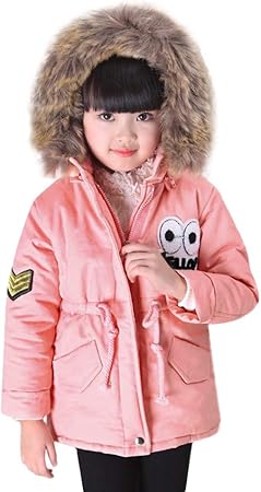 Amazon Co Jp 男の子 女の子 暖かいコートジャケット 2 6歳 子供用 長袖 フード付き 服 2 Years ピンク 1 家電 カメラ