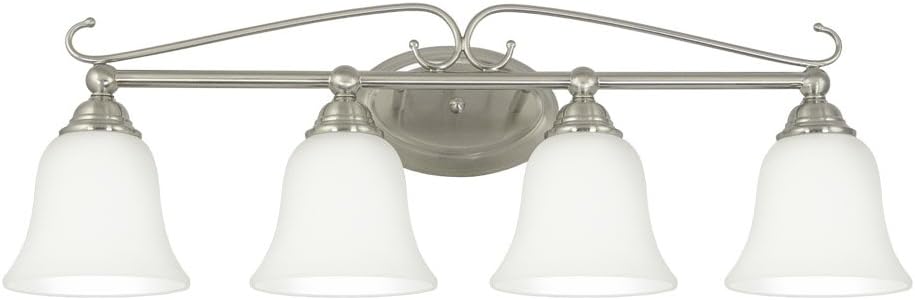 Good Earth Lighting Gotham 30-Inch 4 by 13-Watt GU24 4-Vanity Light, Brushed Nickel