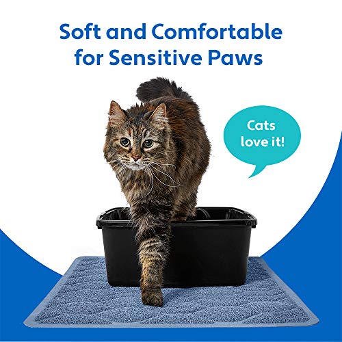 Mighty Monkey Durable Easy Clean Cat Litter Box Mat, Great Scatter
