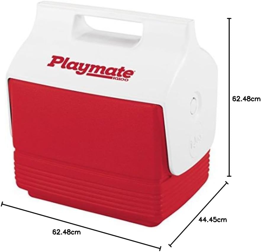 Igloo Playmate Elite - Tragbare Passive Kühlbox 15L - Getränke Kühlbox - Hält Eiswürfel Tagelang Gefroren - Kühlbox für Sport, Picknick - Rot/Weiß 8