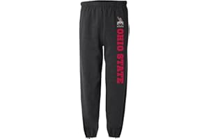 CAMPUS LAB Official Collegiate NCAA Jogger Sweatpants Unisex for Men & Women Collegiate Name Black Collection