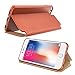iPhone 6 leather case,[Shockproof] ZVE iphone 6s flip Stand Window Open Case Cover for apple iPhone 6/6s 4.7 brown