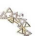 Fashion Jewelry Gold-tone Crystal Art Deco Triangle Ear Wrap Ear Cuff No Piercing Earrings