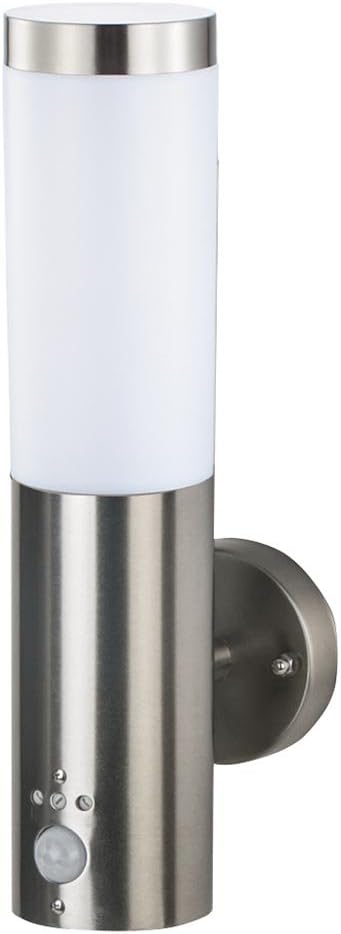 Grafner Edelstahl Außenleuchte mit Bewegungsmelder Wandlampe Wandleuchte Fackel E27 IP44 Wand Lampe Außen