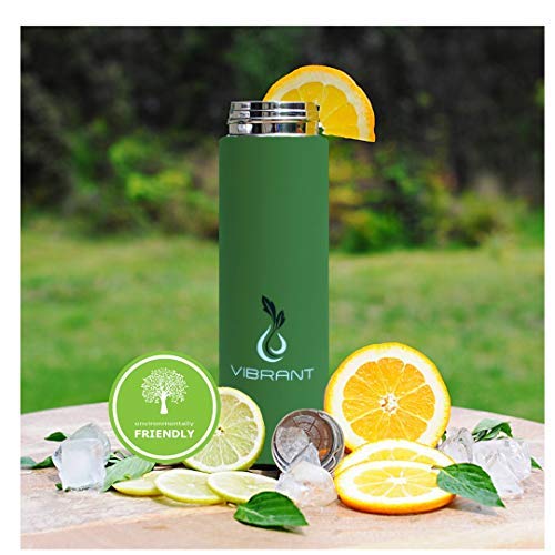 Vibrant All in ONE Travel Mug Tea Infuser Bottle Insulated HOT