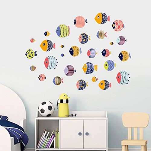 huangshi7230 Pegatinas de Pared Peces Tropicales Impermeable Vinilo