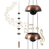 Copper Wind Chimes 36" &ndash; 5 Bells, Feng Shui Outdoor Decor, Memorial Gift | Rust-resistant wind chimes&mdash;oil-sealed durable cord. Gentle relaxing tones, weatherproof &amp; low maintenance. For garden/balcony