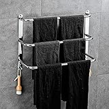 Yeegout Porte-Serviettes en Acier Inoxydable à 3 Niveaux sans perçage pour Porte