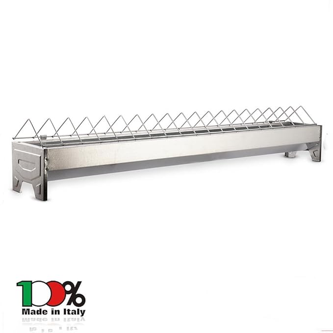Chickens Feeder Trough Feeding Barred 50 Cm Metal Poultry Chicken
