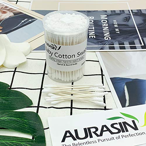 Baby Cotton Swabs, Paper Sticks Cotton Buds for Baby Ear Nose Clean-200Pcs(Spiral & Round) - Thumbnail 6