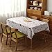 100% Waterproof PVC Vinyl Tablecloth,Printing Flower Picnic Wipeable Plastic Tableclothes,Spill Proof Vinyl Waterproof Oil Proof No-Iron Heavy Duty Rectangular Tablecloths Outdoor and Indoor Use