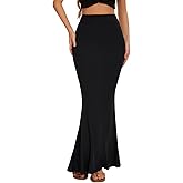 ZXIHZF Women Elastic High Waist Stretchy Bodycon Mermaid Skirt