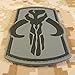 ACU Gray Star Wars Boba Fett Mandalorian Bounty Hunter PVC Rubber 3D Velcro Patch