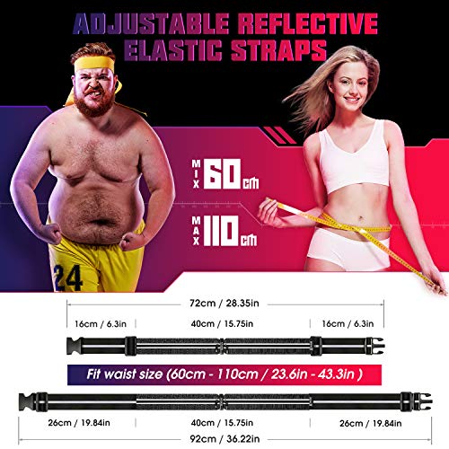 Akalas Running Riem, Verstelbare Pocket Size Waterbestendig Runner Taille Pack, 360 graden Reflecterende Taille Pouch… - Image 7