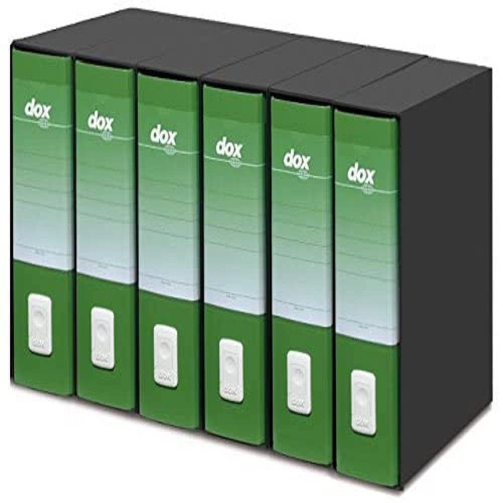 Esselte Dox 1 A4 Lever Arch File - Green (Pack of 6) — image 1