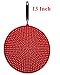 Silicone Splatter Screen Strainer with Handle / Strainer / Splatter Guard, Heat Tolerance, Anti Rust Durable Construction, Dishwasher Safe-Red, 13 Inch