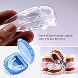 Mouth Guard for Grinding Teeth, Snoring Mouthpiece, Night Guards for Teeth Grinding, Snoring Solution, Dental TMJ Mouth and Bite Guard for teeth grinding, to Give You a Good Night's Sleep (white)